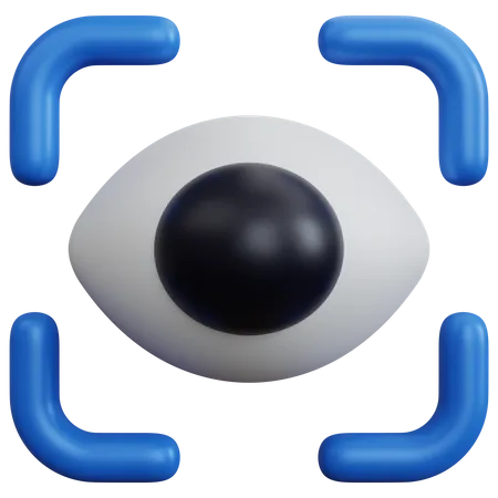 3 D Rendering Eye Scanner Isolated 3D Icon