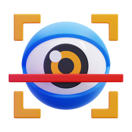 Eye Scanner AI  3D Icon