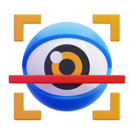 Eye Scanner AI  3D Icon