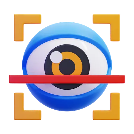 Eye Scanner AI  3D Icon