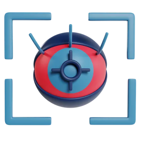 Eye Scanner Technology  3D Icon