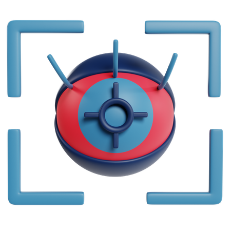 Eye Scanner Technology  3D Icon