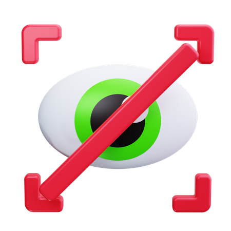 Oeil coupé  3D Icon