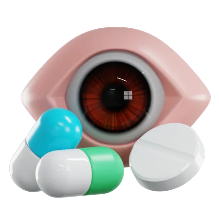 Eye Tablets  3D Icon