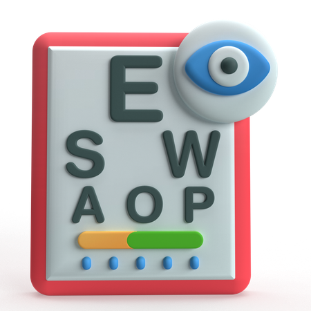 Eye Test  3D Icon