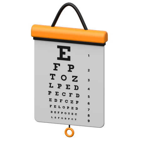 Eye test  3D Icon