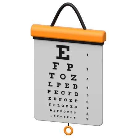 Eye test  3D Icon