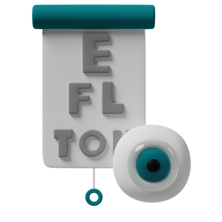 Eye Test Chart  3D Icon