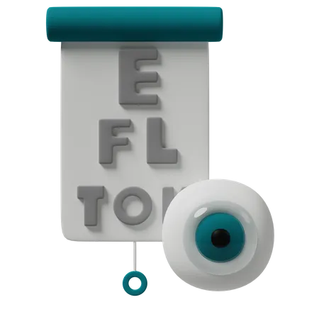 Eye Test Chart  3D Icon