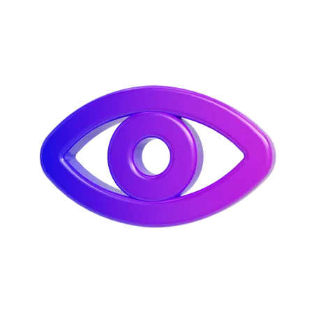 Eye vision  3D Icon