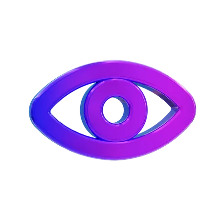 Eye vision  3D Icon