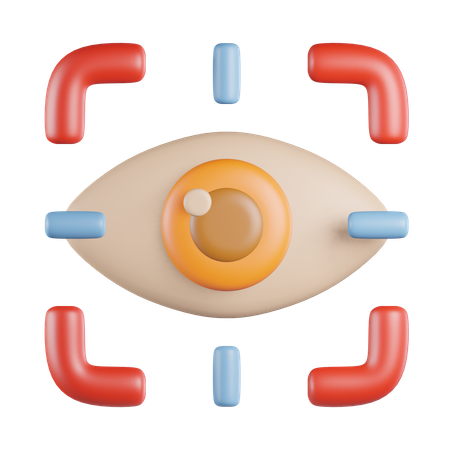 Eye Visual  3D Icon