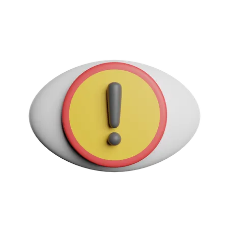 Eye Warning  3D Icon