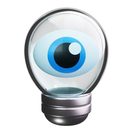 Eye With Bulb  3D Icon