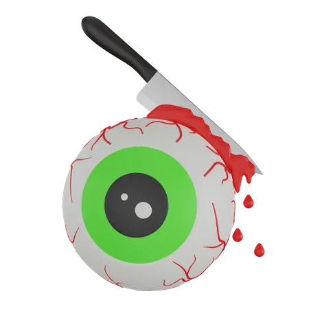 Eye with knife  3D Icon