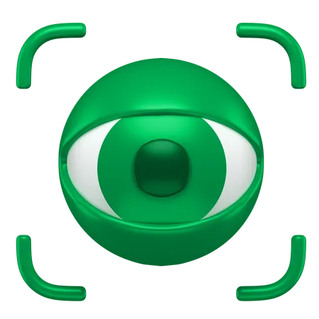 3 D Icon Of An Scanning Eye 3D Icon