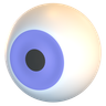 3d scary eyeball logo