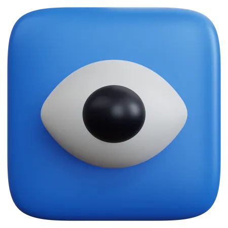 3 D Rendering Icon Eye Isolated 3D Icon
