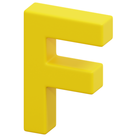 F  3D Icon
