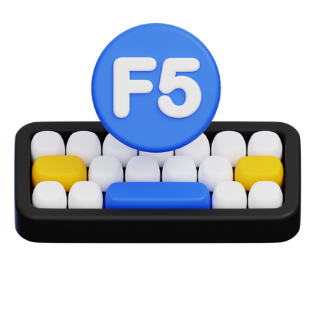 F 5 Keyboard Key  3D Icon