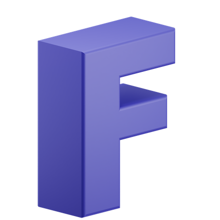 Alfabeto f  3D Illustration