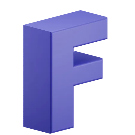 Alfabeto f  3D Illustration