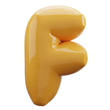 F Alphabet  3D Icon