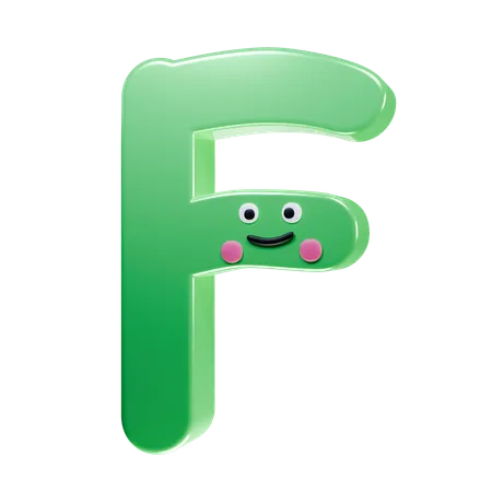 F アルファベット  3D Icon