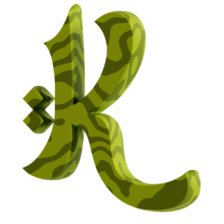 F Alphabet  3D Icon