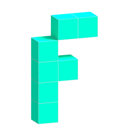 F Alphabet  3D Icon