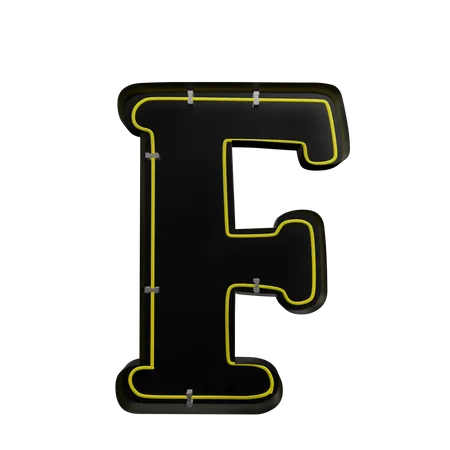 F Alphabet  3D Icon