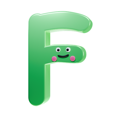 F alphabet  3D Icon