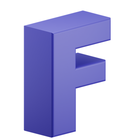 F Alphabet  3D Icon