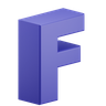 f 3d logo