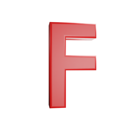 F Alphabet 3D Icon
