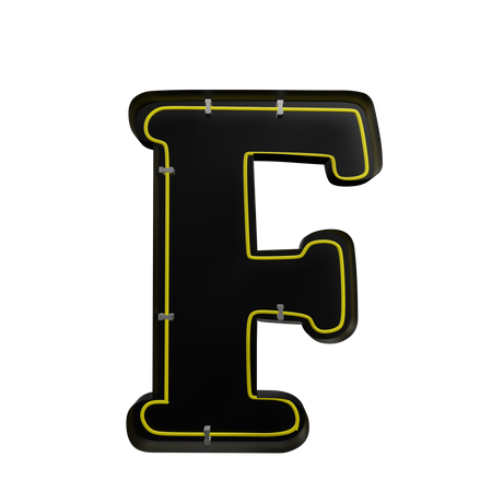 F-Alphabet  3D Icon