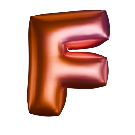 F Balloon Shaped Letter  3D Icon