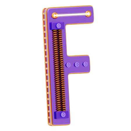 Buchstabe f  3D Icon