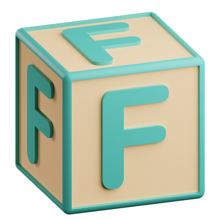 Buchstabe f  3D Icon