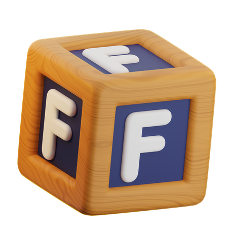 Bloc f cube  3D Icon
