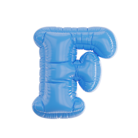 F Inflated  3D Icon