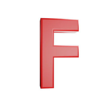 Letra f  3D Icon