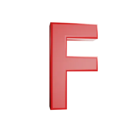 Letra f  3D Icon