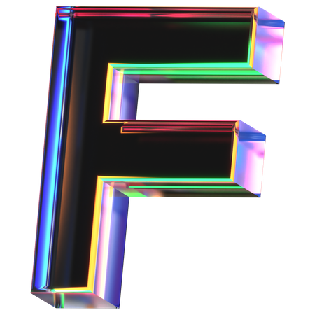 Letra f  3D Icon