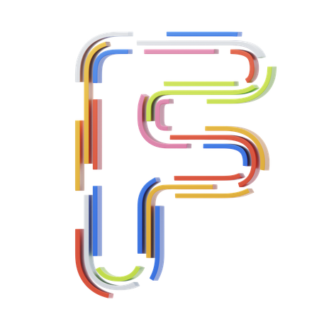 F Letter  3D Icon
