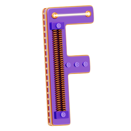 F Letter  3D Icon