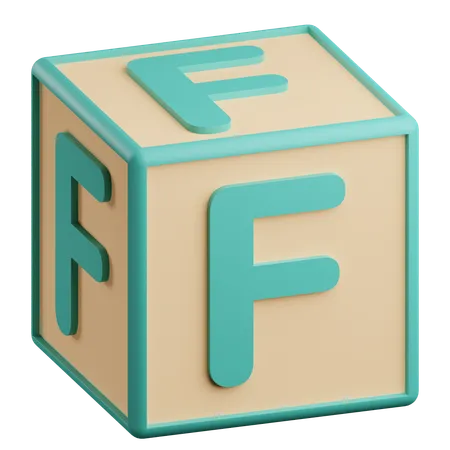 F Letter  3D Icon