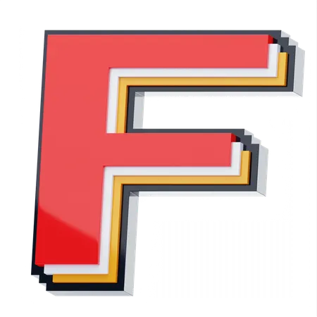 F Letter  3D Icon