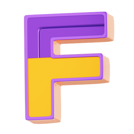 F Letter  3D Icon