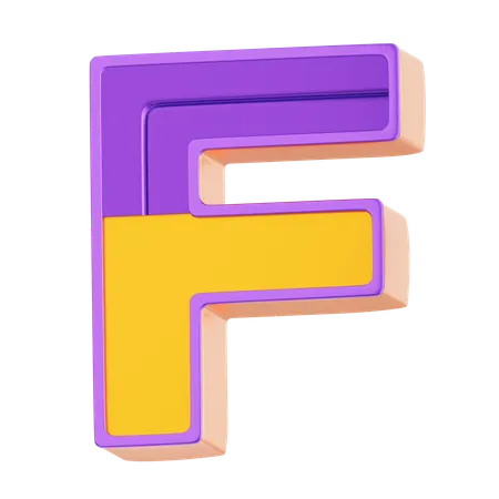 F Letter  3D Icon